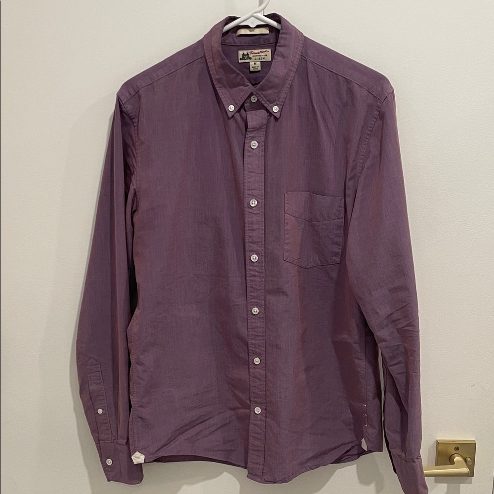 J Crew Men's Purple Button-Down Shirt, M